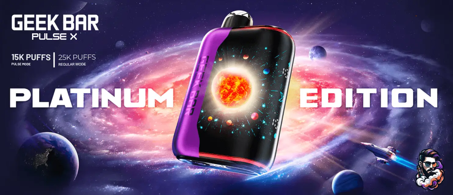 GEEK BAR pulse x platinum edition banner
